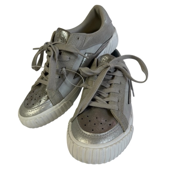 Women's Silver Metallic Sneakers - Picture 1 of 7